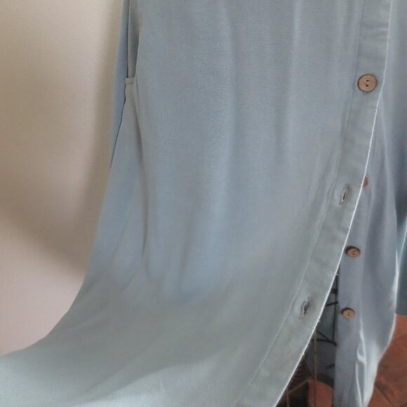 90's Style Blue Sleeveless V-Neckline Button down Maxi Dress with Pockets - NWOT - Picture 8 of 10